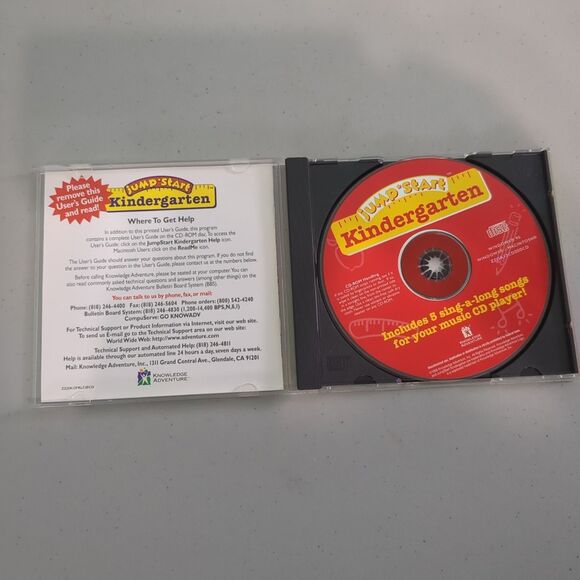 Jump Start Kindergarten User's Guide CD-ROM Game Learning System (PC/Mac, 1995) - Picture 2 of 3